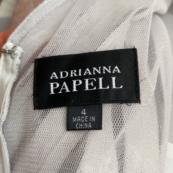 NWT Adrianna Papell Silver Tiered Cocktail Dress 4 - Picture 8 of 10